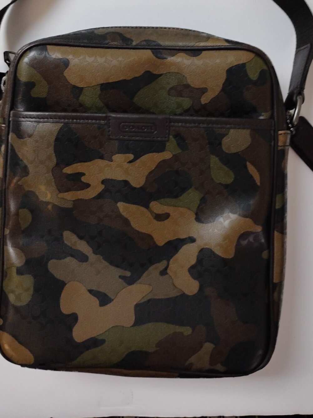 Coach Houston Flight Bag in Signature Camo Print